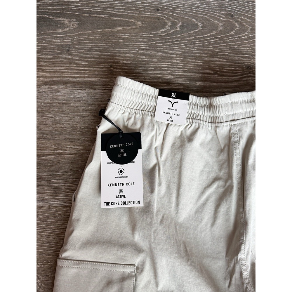 Kenneth Cole Active Tech Jogger Ankle Zip Cargo Lightweight White Size XL - Picture 7 of 10
